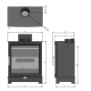 Fireline Woodtec 5kW Wide on Stand dimensions