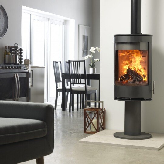 Purevision PVR Cylinder Multifuel Stove on High Pedestal
