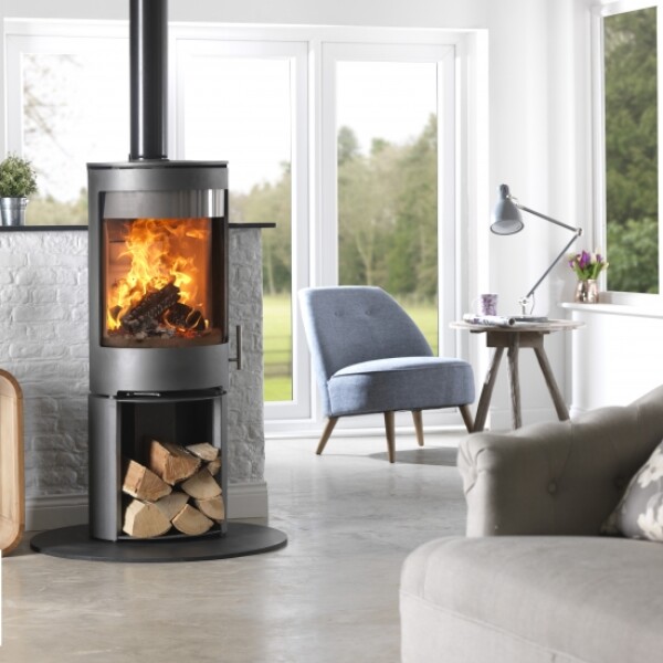 Purevision PVR Stove log store no door Ecodesign Ready