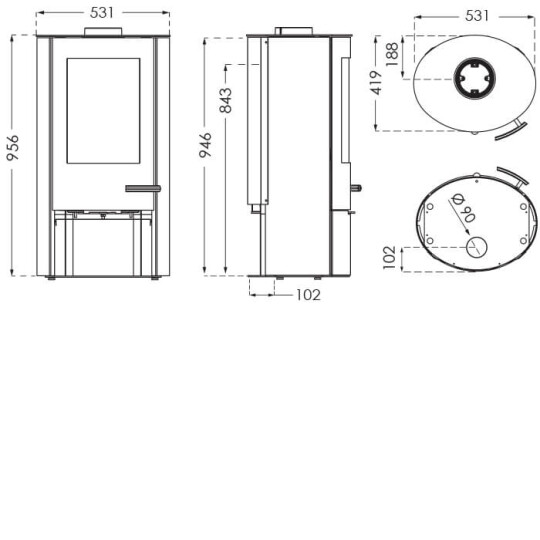 TT20 bazic r dimensiions